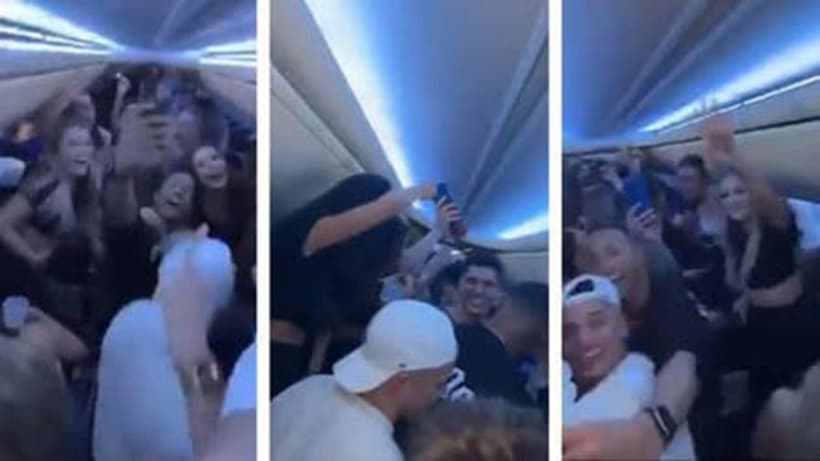 VIDEO: Influencers arman fiesta en pleno vuelo a Cancún; aerolíneas les niegan el regreso a Canadá