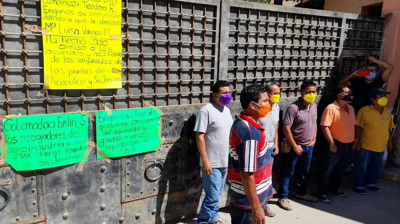 Protestan trabajadores de una procesadora de limón en Acapulco