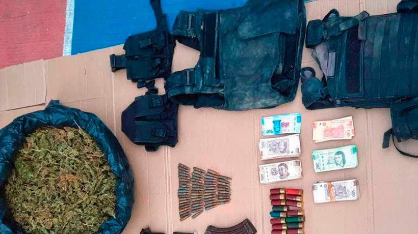 Confiscan droga, efectivo y equipo táctico en Eduardo Neri, Guerrero