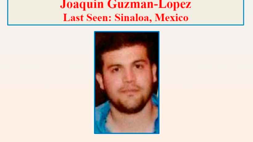 Ofrece justicia de Estados Unidos 5 millones de dólares por información de hijo de “Chapo” Guzmán