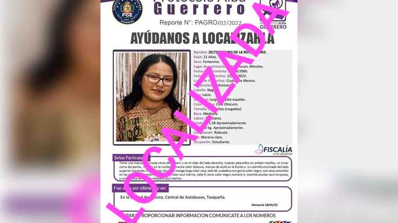 Localizan con vida en Querétaro a adolescente de Chilpancingo