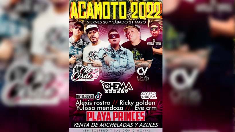 Sin autorización, concierto AcaMoto 2022: Ayuntamiento de Acapulco