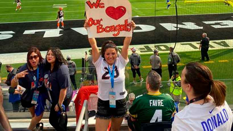 Kathy Espinosa: la acapulqueña “amuleto” para que los Bengals de Cincinnati ganen el Super Bowl