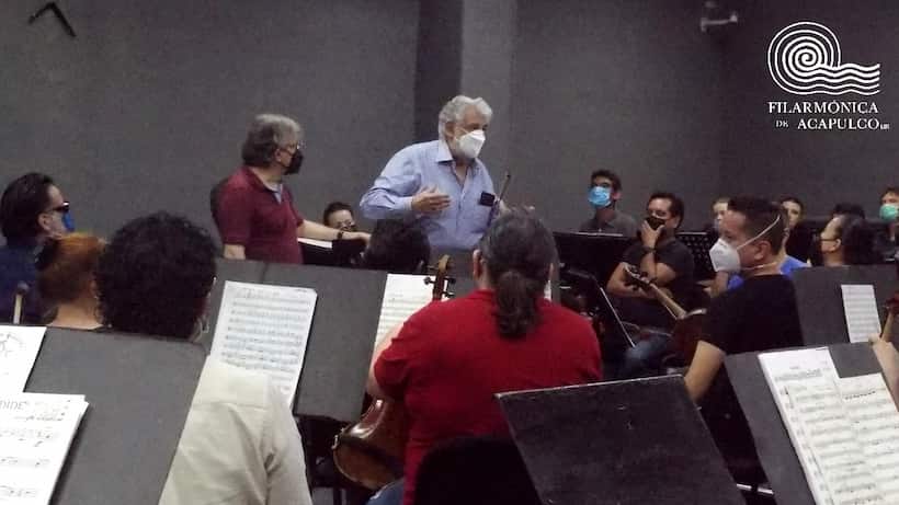 Visita Plácido Domingo a la Orquesta Filarmónica de Acapulco