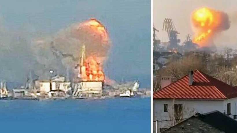 VIDEO: Destruye Ucrania barco militar ruso