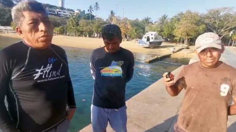 Rescatan a tres pescadores de Acapulco; los ubicaron gracias al GPS