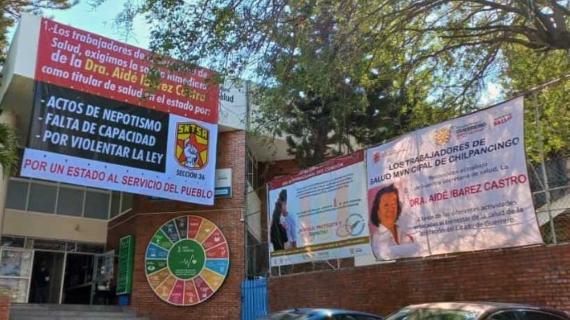 Batalla de lonas divide a la Secretaría de Salud de Guerrero
