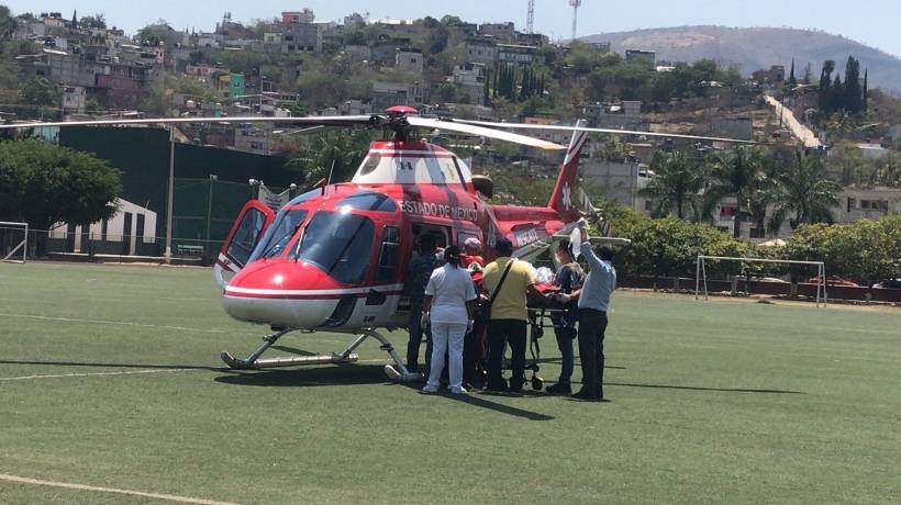 Trasladan a menor de Tlapa, Guerrero, en helicóptero a hospital de Edomex