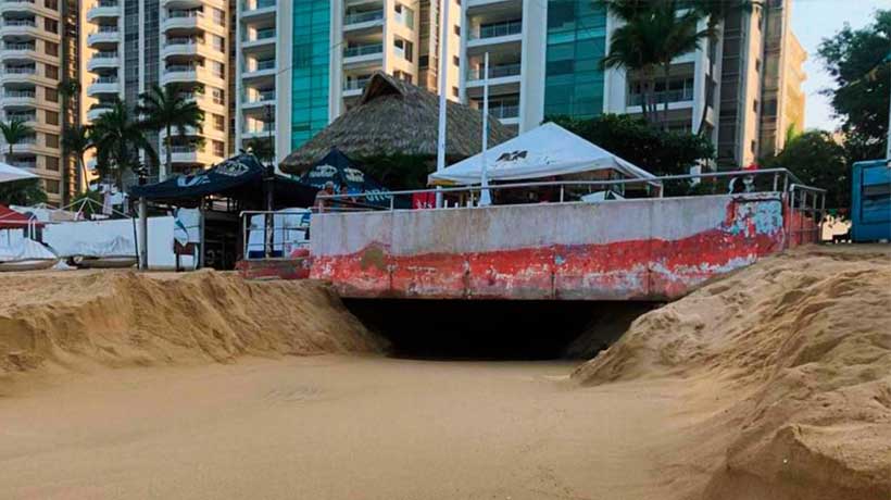 Descarta Conagua contaminación en canal de playa Icacos de Acapulco