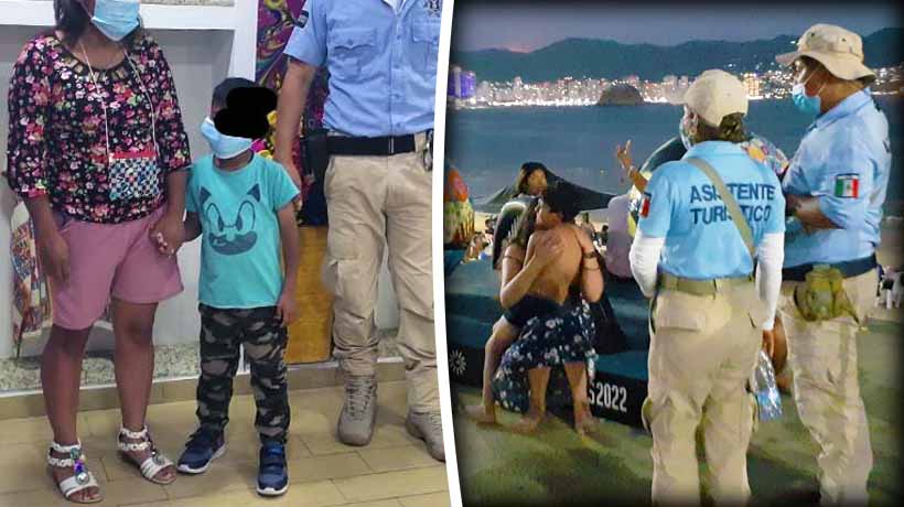 Hallan a 5 niños extraviados en playas de Acapulco