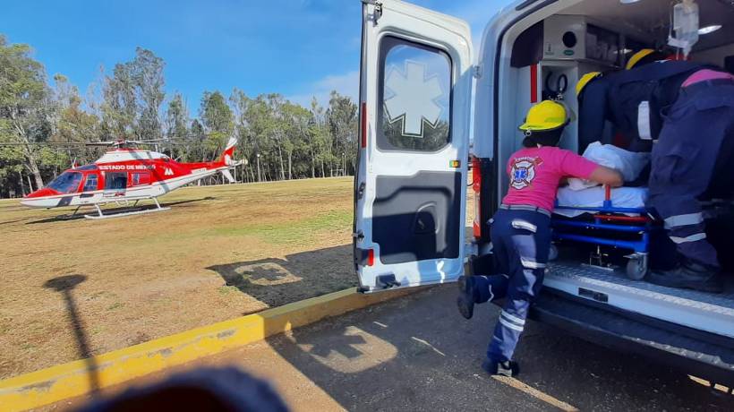 Trasladan en helicoptero a paciente de Taxco, Guerrero, a hospital de Edomex