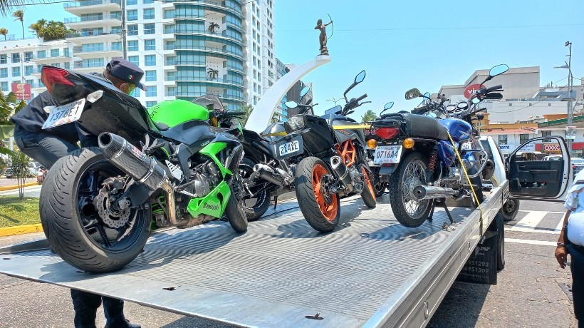 AcaMoto: trasladan 9 motocicletas al corralón de Acapulco