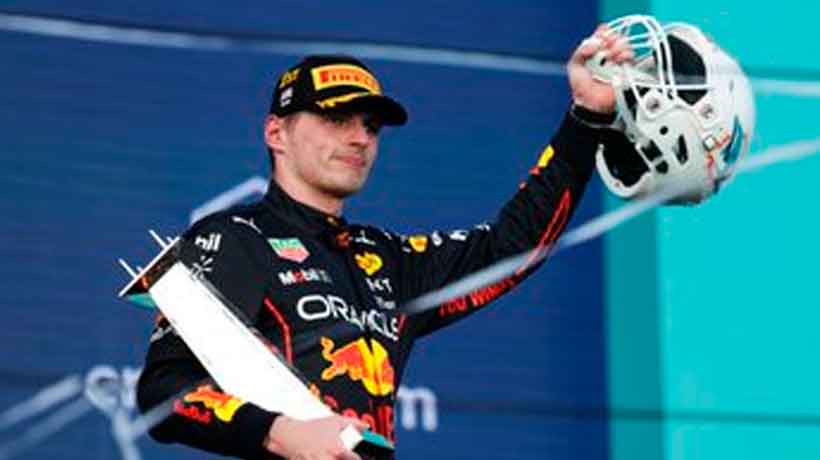 Gana Max Verstappen gran premio de Miami; Checo termina en cuarto