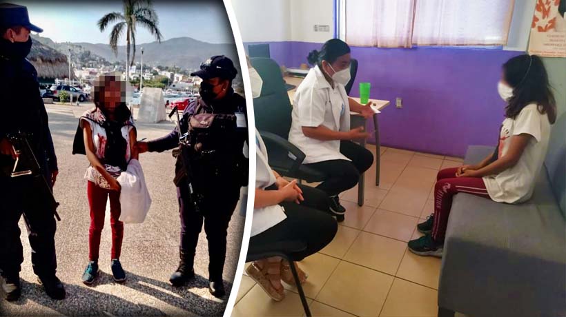 Aparece en Costera de Acapulco una niña que se extravió en Pilcaya