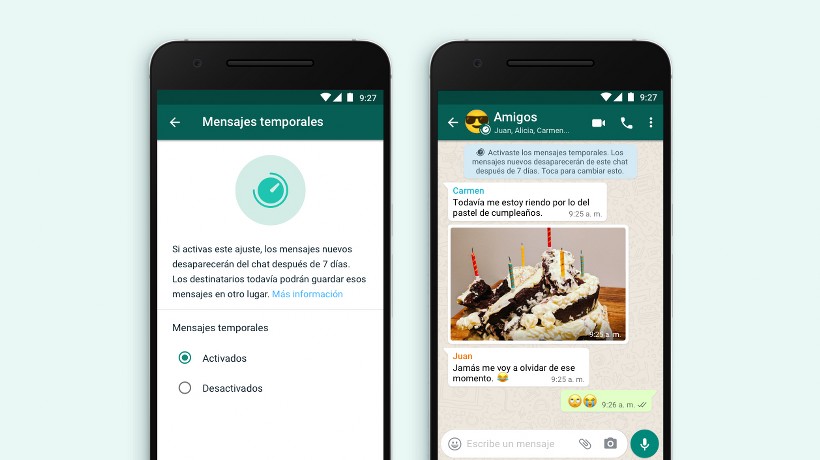 Así funciona ‘mensajes temporales’ de WhatsApp