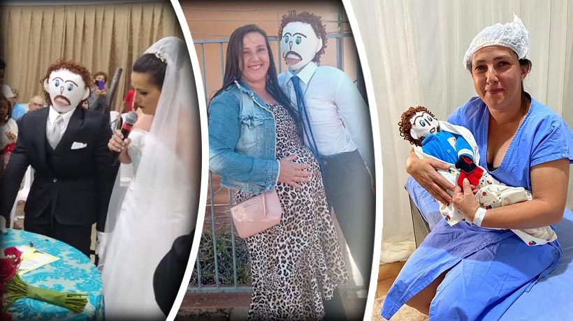 Brasil: se casó con un muñeco de trapo y ‘dio a luz’ a un muñequito