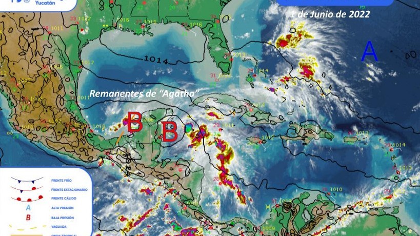 Podría formarse tormenta Alex con remanentes de Agatha