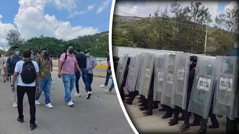 Repliegan a normalistas; iban a bloquear Autopista del Sol en Chilpancingo