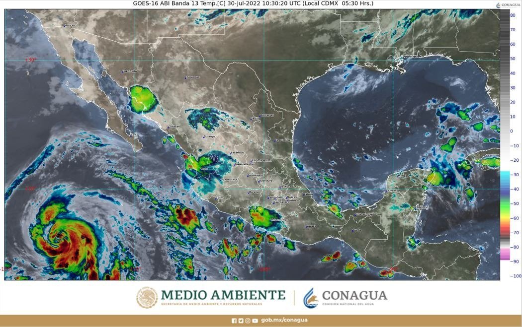 Se esperan lluvias puntuales fuertes en Guerrero