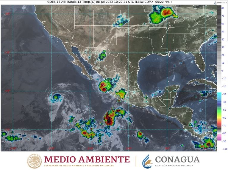 Canal de baja presión provocará lluvias fuertes en Guerrero
