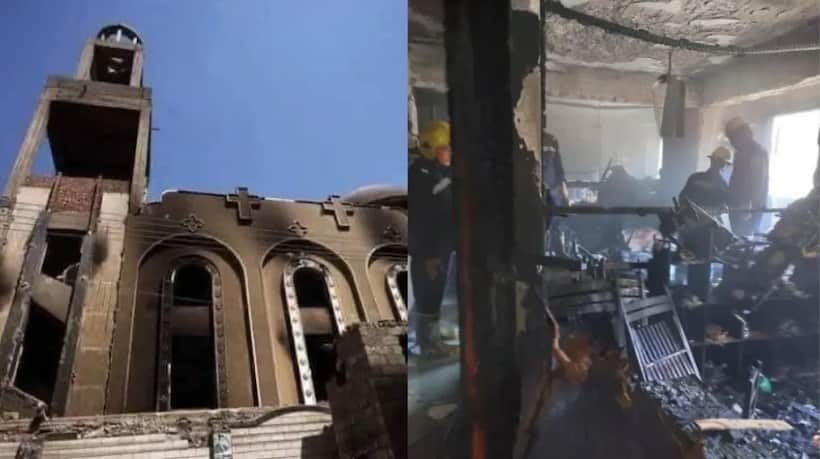 Más de 40 personas sin vida deja incendio en iglesia de El Cairo