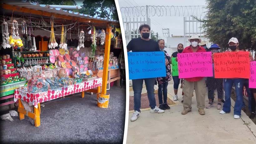 Busca FGR desalojarlos, acusan comerciantes de Paso Morelos
