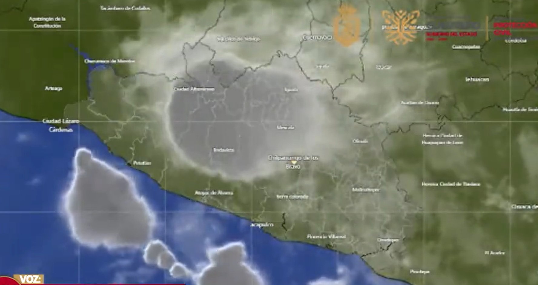 Pronostican intervalos de chubascos en todas las regiones de Guerrero
