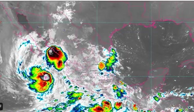 Canales de baja presión y vaguada monzónica provocarán lluvias muy fuertes en Guerrero