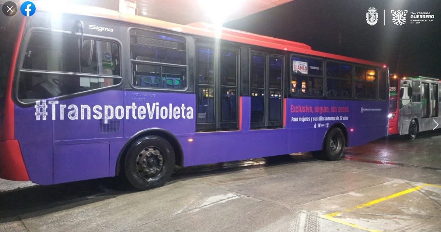 Lanzan en Acapulco y Chilpancingo el Transporte Violeta; es de uso exclusivo para mujeres