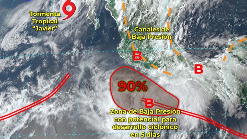 Prevén lluvias en Guerrero por potencial ciclón