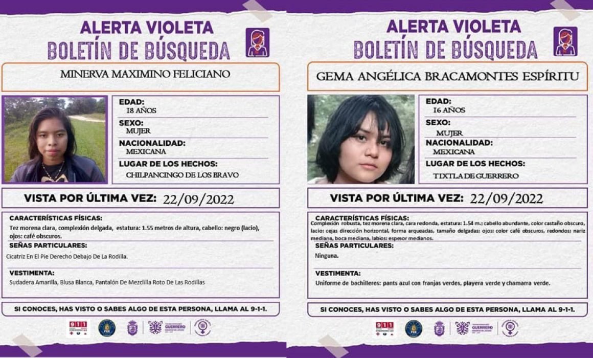 Desaparecen dos adolescentes en Chilpancingo y Tixtla