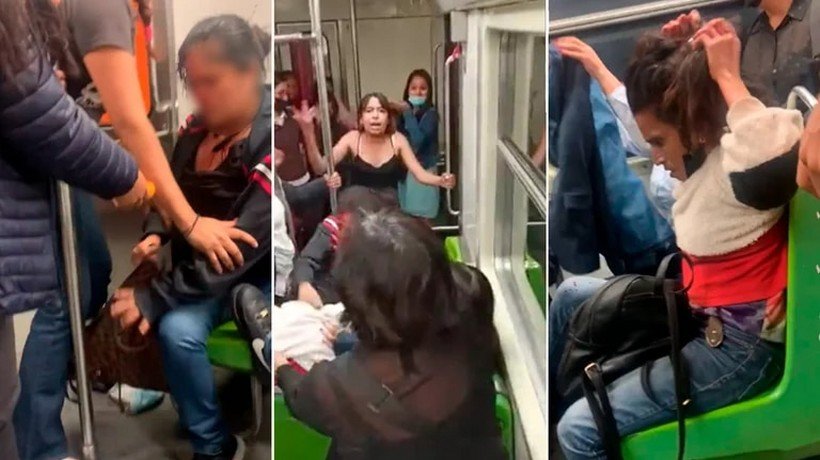 VIDEO: Se desata pelea en vagón de mujeres del metro de CDMX