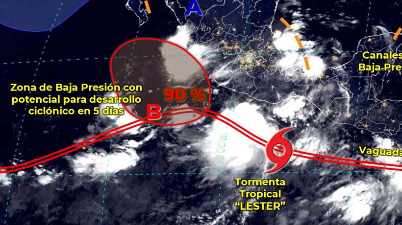 Se forma tormenta tropical Lester; avanza hacia Guerrero