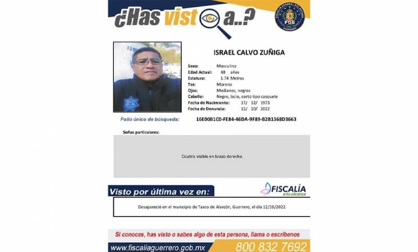 Reportan desaparición de un policía de Taxco
