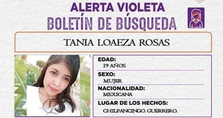 Emiten Alerta Violeta por desaparición de mujer en Chilpancingo