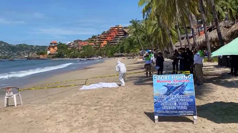 Arroja mar cuerpo de joven en playa La Ropa de Zihuatanejo