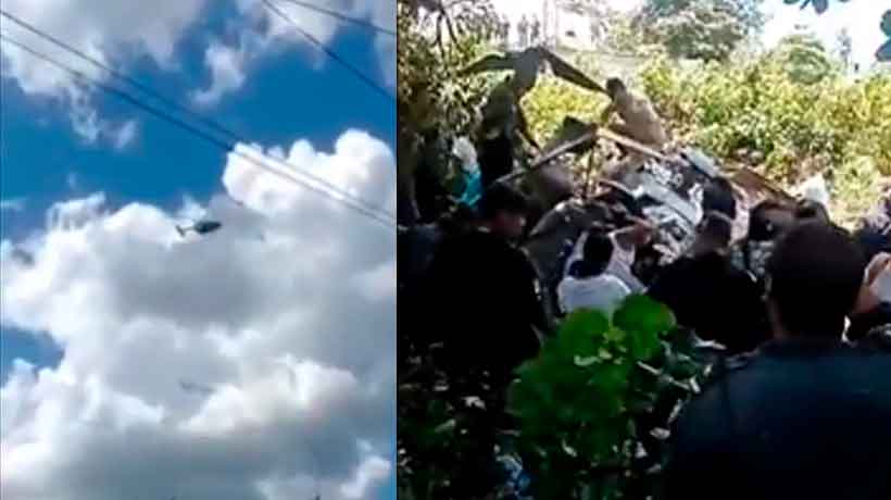 Video: Se desploma helicóptero de la Semar en Tabasco, reportan tres fallecidos