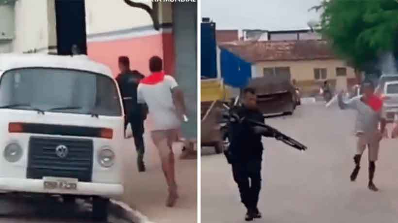 De un “cocazo”, policías someten a hombre armado