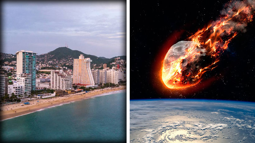 Así quedaría Acapulco si cayera un meteorito del tamaño del Zócalo
