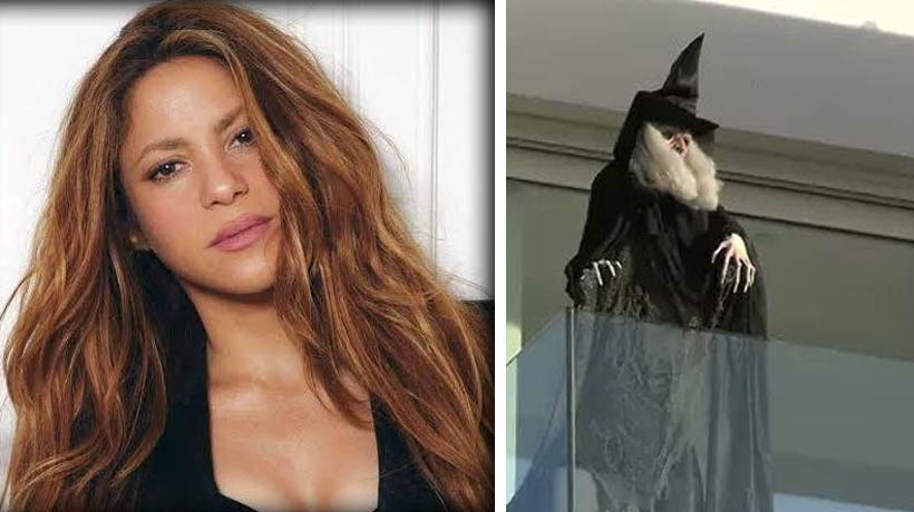 VIDEO: Coloca Shakira una bruja mirando a la casa de sus suegros