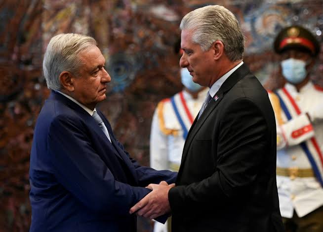 AMLO reconoce a Díaz-Canel su labor para fortalecer la relación entre México y Cuba