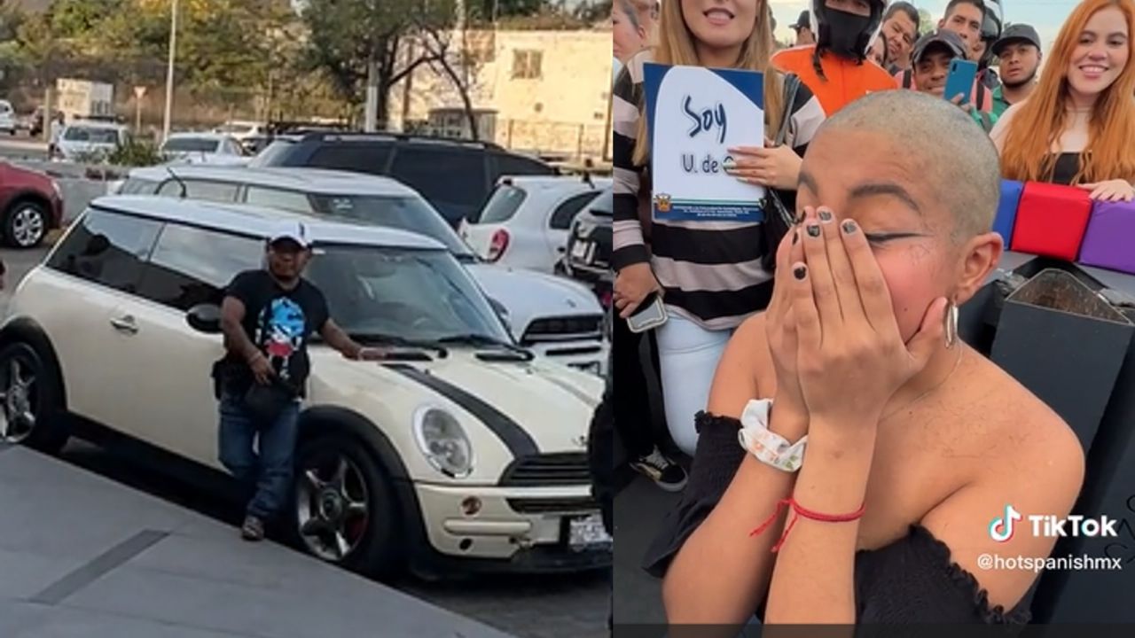VIDEO: Joven se rapa y gana auto en reto de TikTok