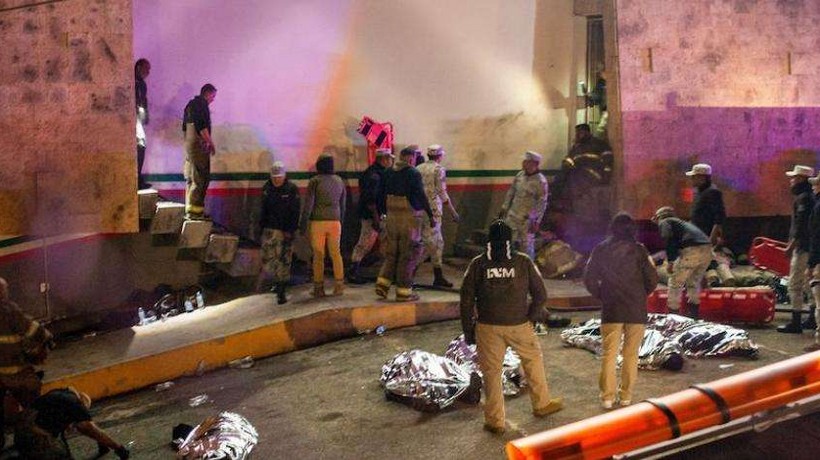 Suman 5 detenidos por incendio en centro del INM en Juárez