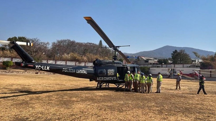 Trasladan vía aérea a paciente de Guerrero con crisis hipertensiva