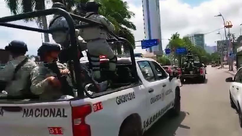 Refuerzan Acapulco con 500 agentes de la Guardia Nacional