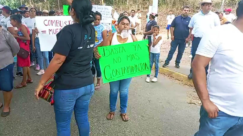 Protestan en Petacalco contra planta de CFE por daños a la salud