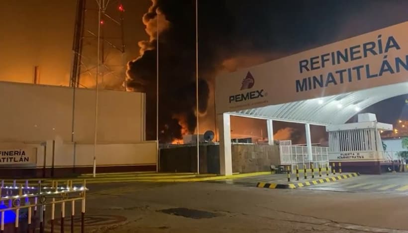 Incendio en refinería de Minatitlán deja 4 empleados lesionados