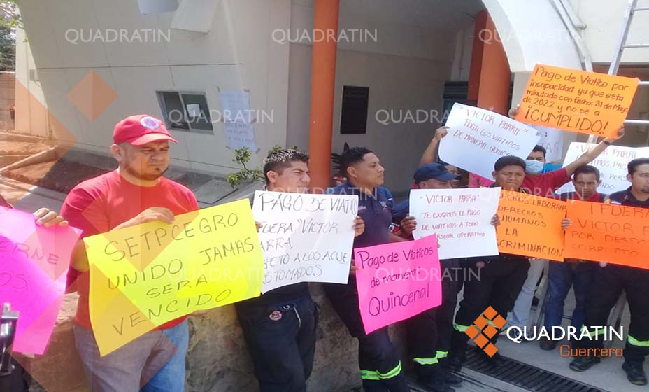 Paran labores trabajadores de PC Guerrero en Chilpancingo