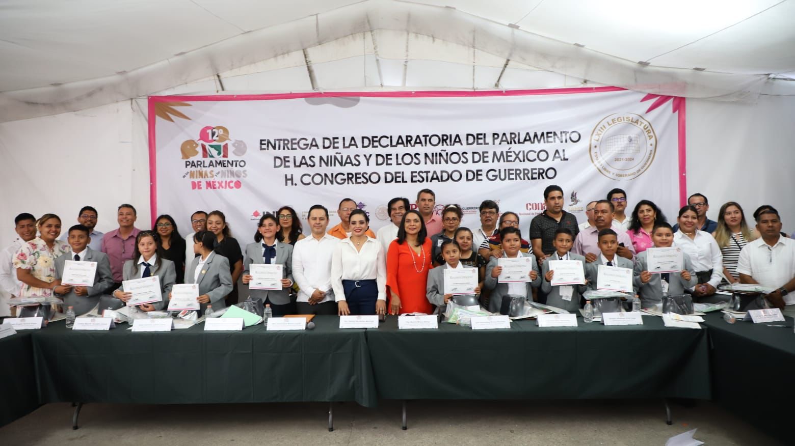 Recibe Congreso de Guerrero declaratoria del Parlamento Infantil de México