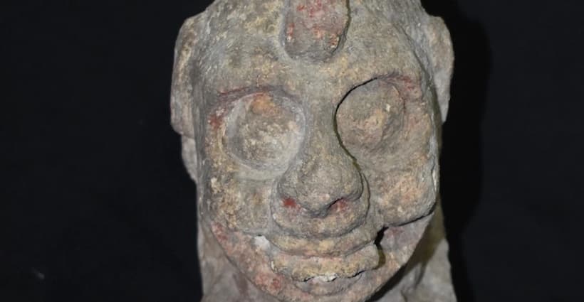 Encuentran escultura de Dios de la Muerte en tramo del Tren Maya